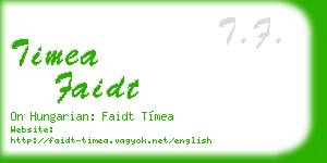timea faidt business card